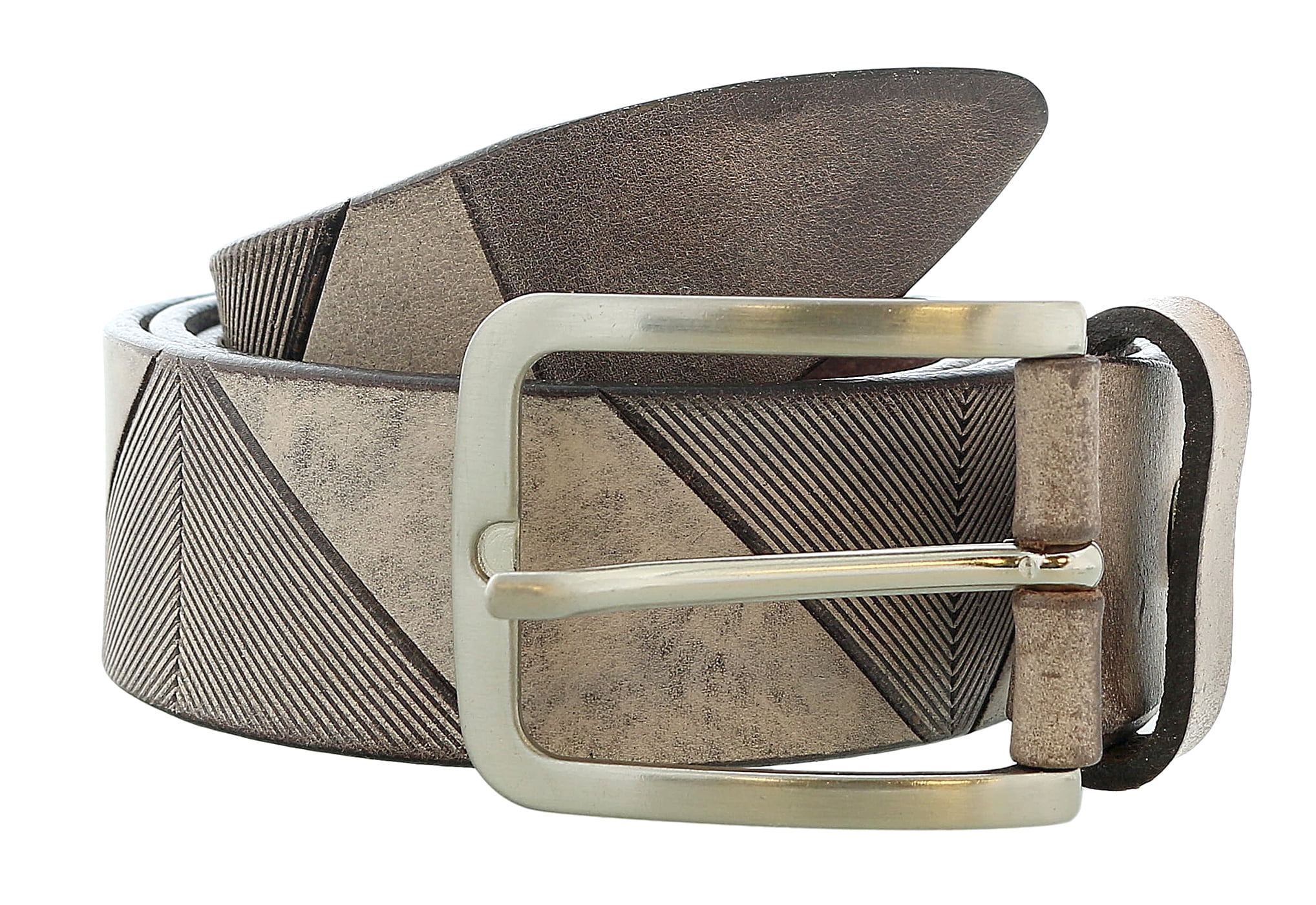 Pierre Cardin Distressed Light Brown Classic Silver D-Ring  display picture 1
