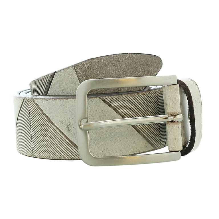 Pierre Cardin Distressed Taupe Classic Silver D Ring Adjustable Belt Adjustable Mens Belt 34 for Mens