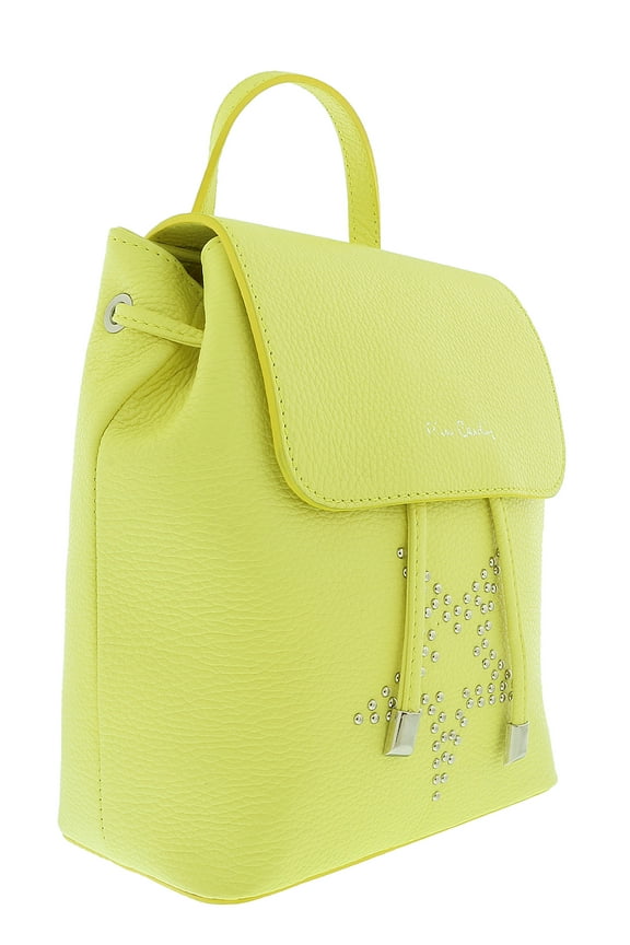 Lemon Leather Star Studded Medium Fashion Backpack for womens