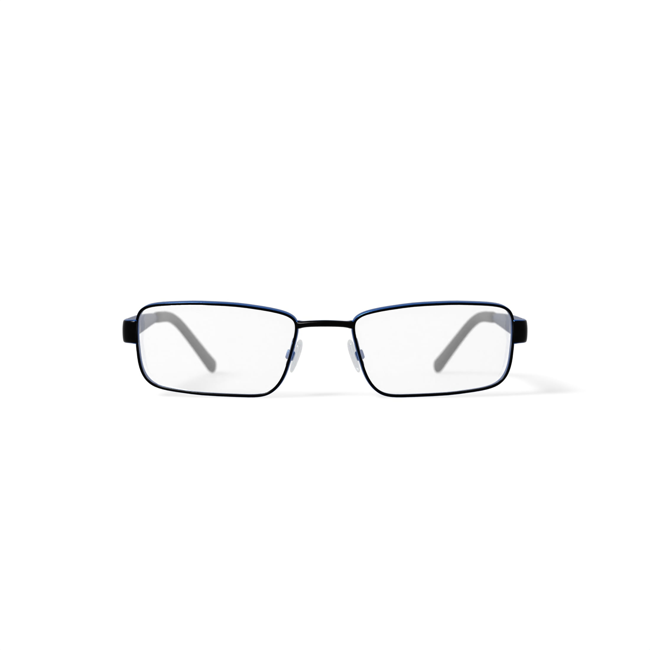 Pierre Cardin Men's PC608 Rectangular Prescription Eyeglasses with Case, Gunmetal/Navy