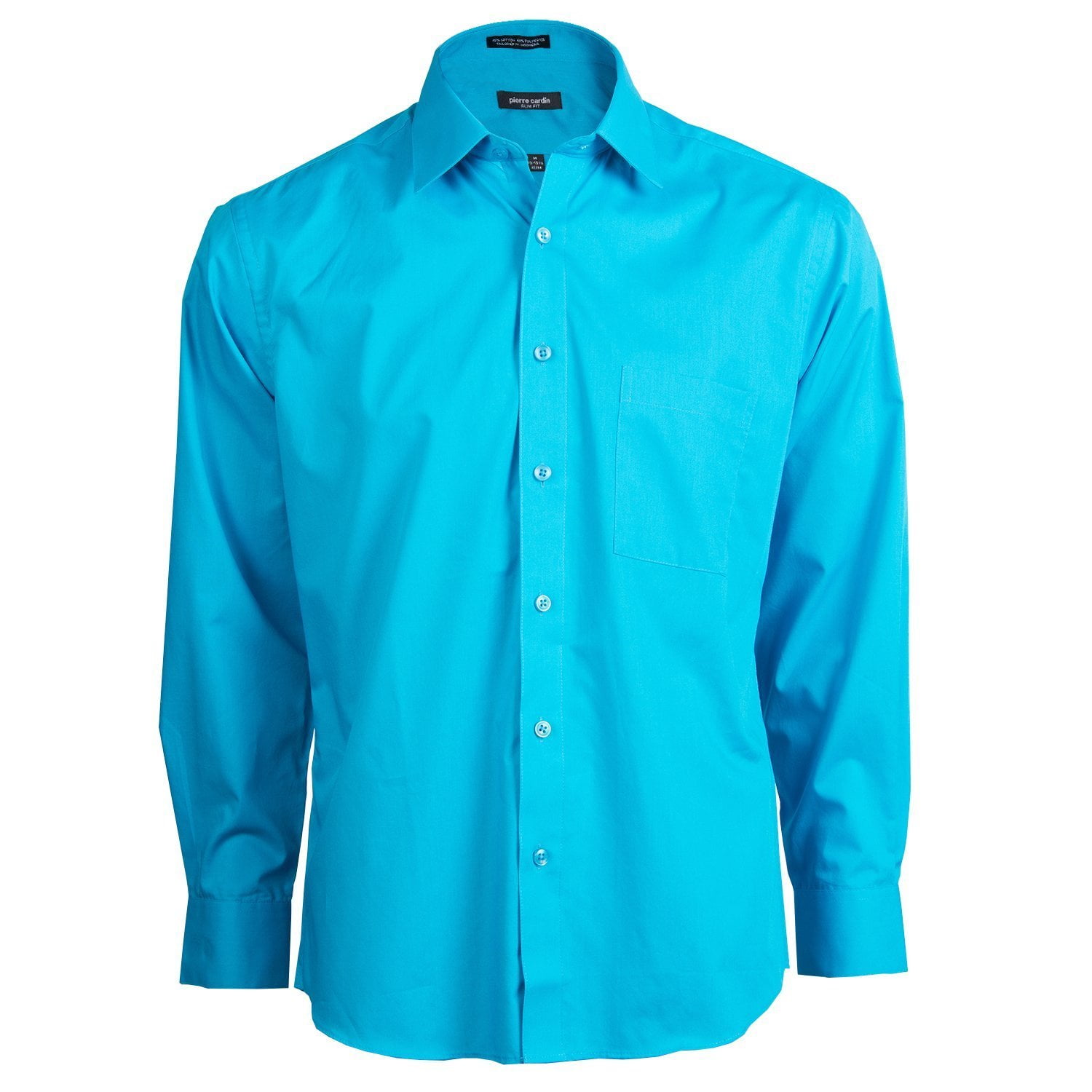 Pierre Cardin Mens Slim Fit Shirt (Pool, 16-16.5 (32/33)) - Walmart.com Pierre Cardin Mens Slim Fit Shirt (Pool, 16-16.5 (32/33)) - Walmart.com