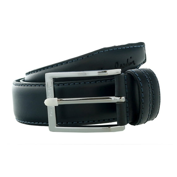 Pierre Cardin Navy Blue Smooth Classic D-Ring Adjustable Belt Adjustable Mens Belt-38 for Mens