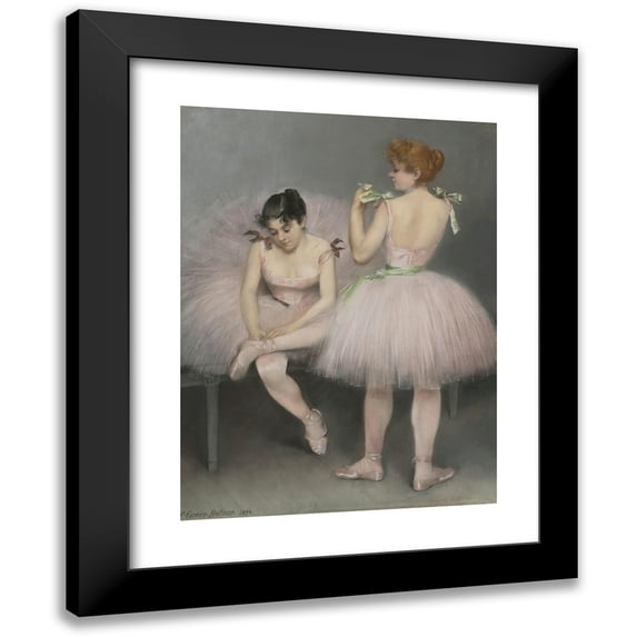 Pierre Carrier-Belleuse 14x18 Black Modern Framed Museum Art Print Titled - The Dancers (1894)