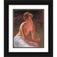 thumbnail image 1 of Pierre Carrier-Belleuse 15x18 Black Ornate Wood Framed Double Matted Museum Art Print Titled - Contemplation by Firelight (1902), 1 of 5