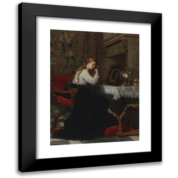 Pierre-Charles Comte 15x18 Black Modern Framed Museum Art Print Titled - The Mirror