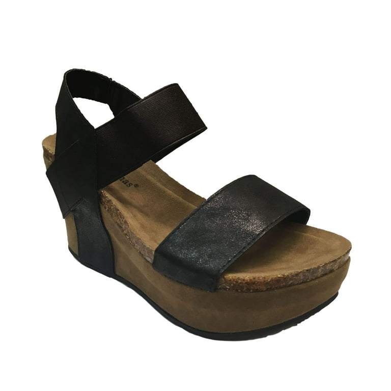 Pierre Dumas Chantal 2 Women s Platform Wedge Sandals 22270 Walmart