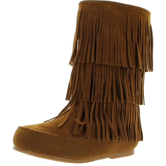 Pierre Dumas Girls Apache-6 Fringe Moccasin Boots