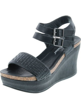 Pierre dumas black wedges sale