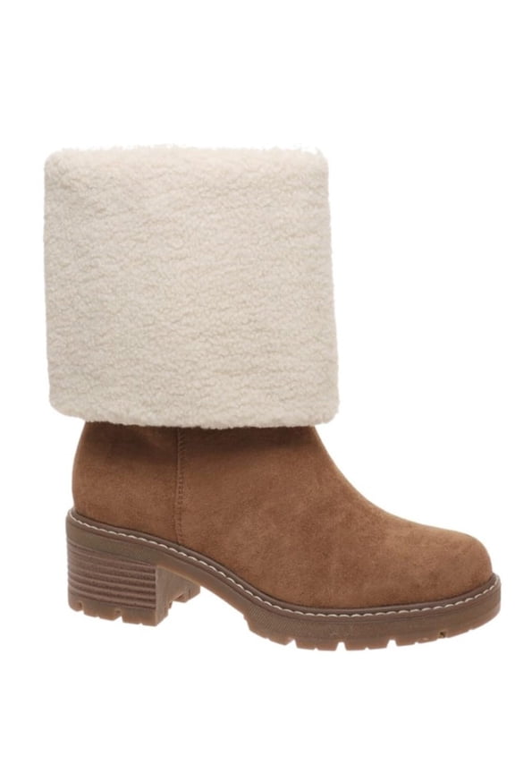 Pierre Dumas Women's Everlee-2 Winter Boots, Mid-Calf Faux Suede, Round Toe Pull-On Booties