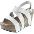 thumbnail image 1 of Pierre Dumas Women's Hester-5 Vegan Leather Strappy Wedge Sandals, 1 of 7