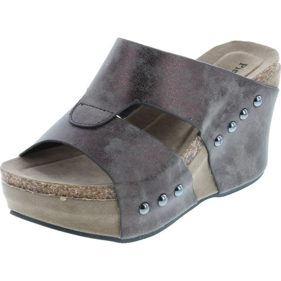 Pierre Dumas Women's Hester-7 Studded Platform Wedge Sandals