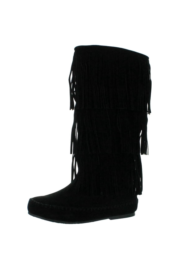 Womens Apache-4 Moccasin Fringe Boots