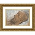thumbnail image 1 of Pierre-Ernest Prins 14x11 Gold Ornate Wood Frame and Double Matted Museum Art Print Titled - Manet on His Deathbed (ca. 1883), 1 of 4