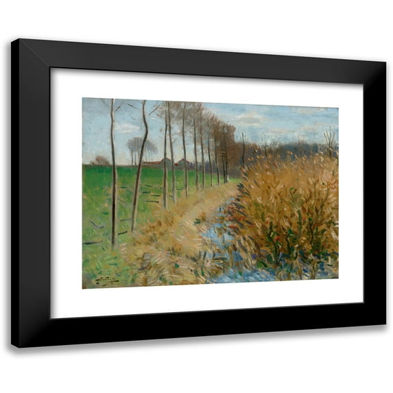 Pierre-Eugène Montézin 24x19 Black Modern Framed Museum Art Print Titled - Drinking in Mizy Sur Yonne