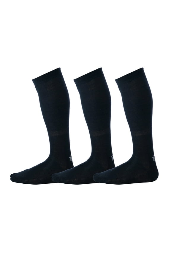 Pierre Henry Premium Over the Calf Black Socks for Men (3 pairs)