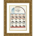 thumbnail image 1 of Pierre-Jean Mariette 11x14 Gold Ornate Wood Frame and Double Matted Museum Art Print Titled - Facade Inside the Sepulcher in the Doors of the Entrance. (1783), 1 of 4