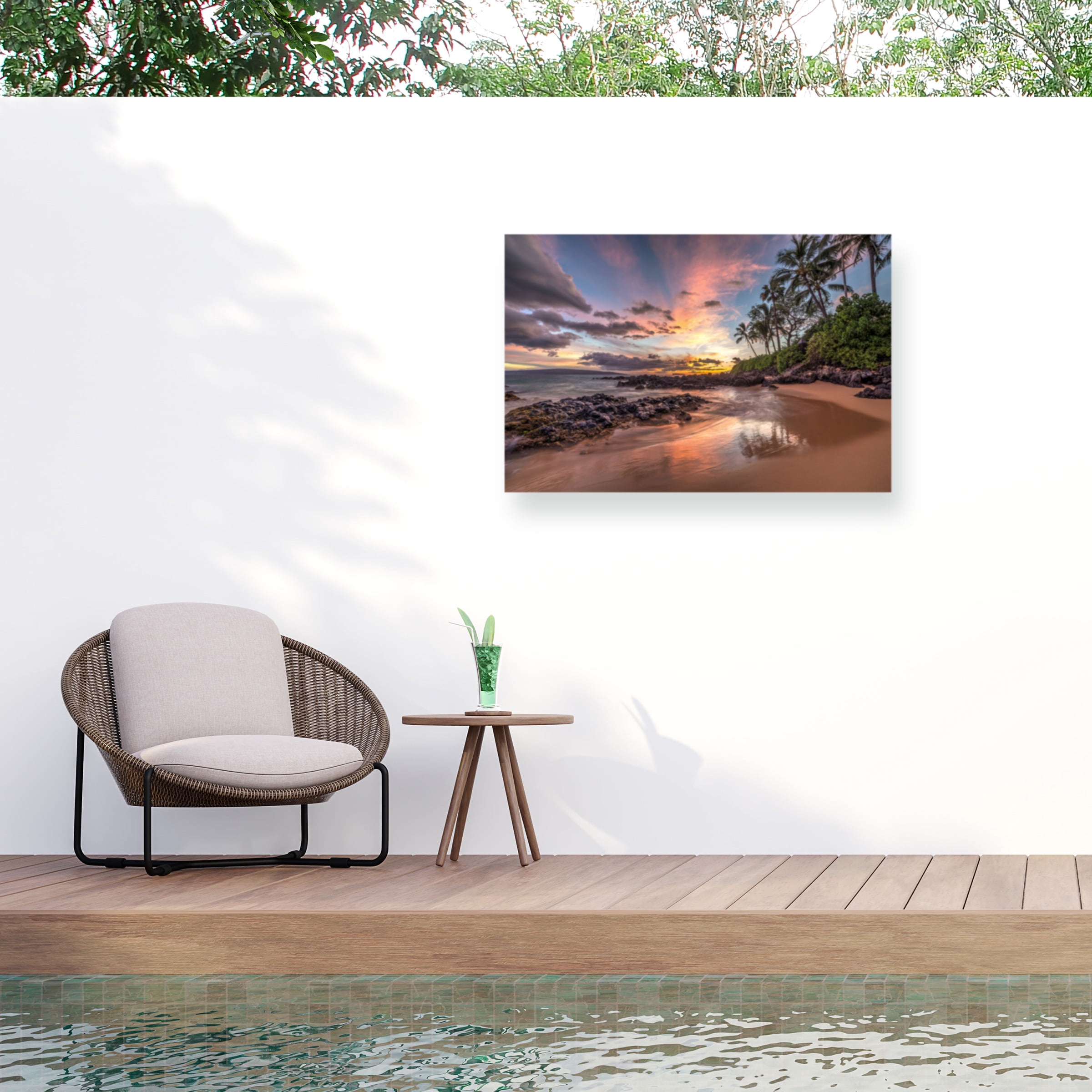 Pierre Leclerc 'Hawaiian Sunset Wonder' Outdoor Canvas