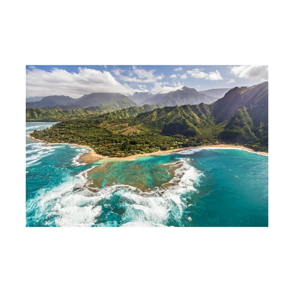 Trademark Fine Art Pierre Leclerc Kauai's Tunnels Beach Canvas Wall Art - 22x32