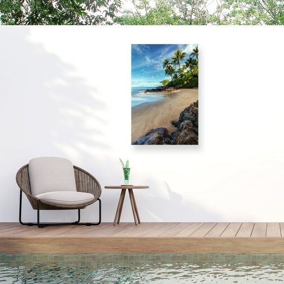 Pierre Leclerc 'Secret Beach Landscape' Outdoor Canvas