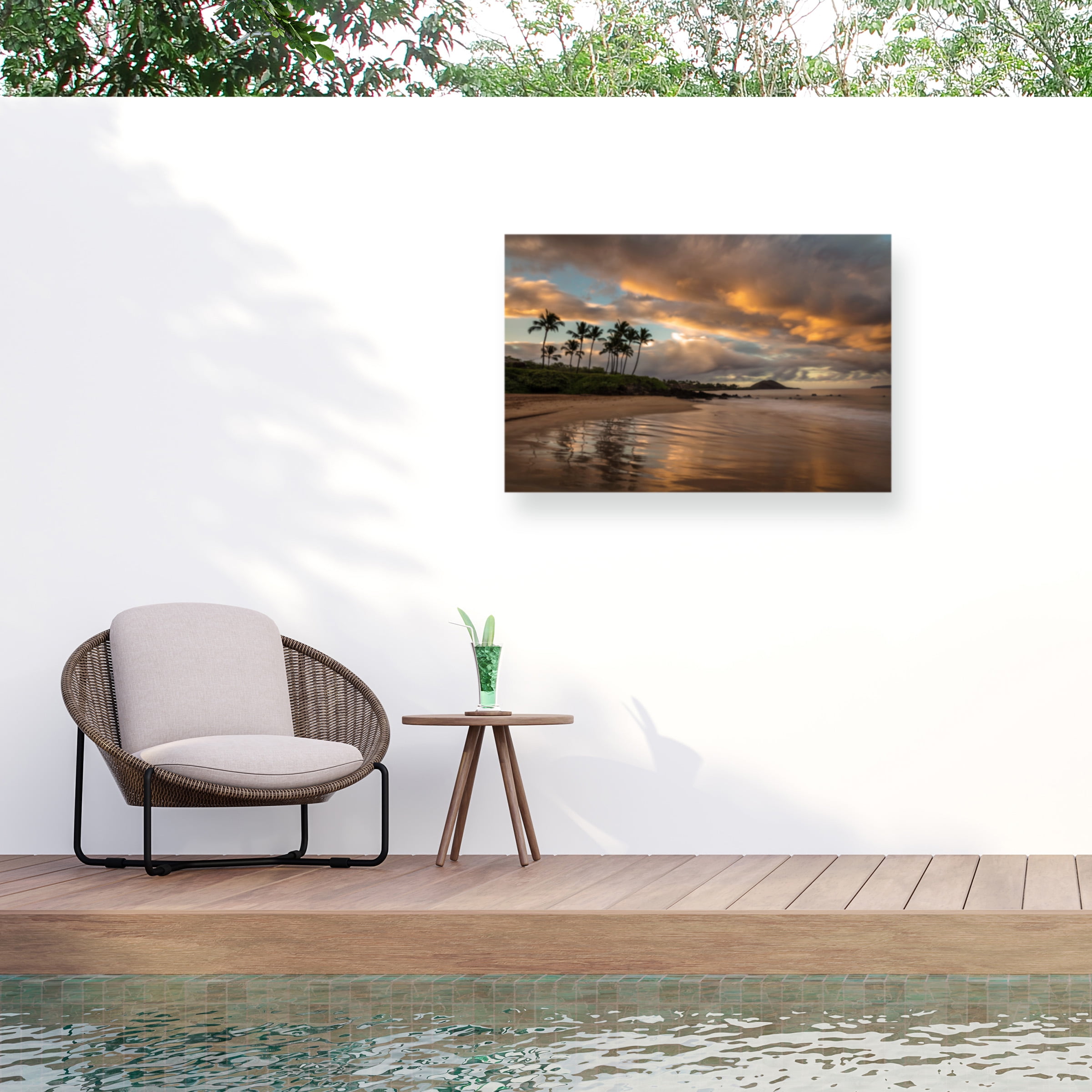 Pierre Leclerc 'Tropics Sunrise' Outdoor Canvas 12x19
