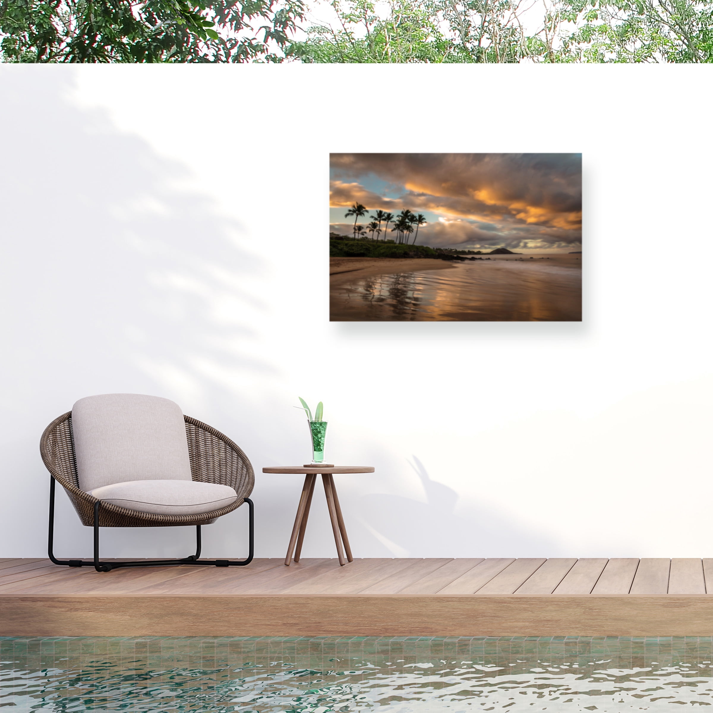 Pierre Leclerc 'Tropics Sunrise' Outdoor Canvas 16x24