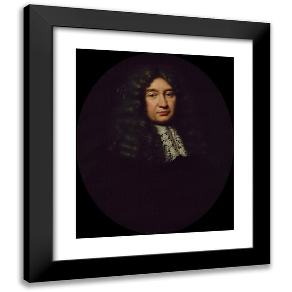 Pierre Mignard 12x14 Black Modern Framed Museum Art Print Titled - Claude Le Peletier (1630-1711), Provost of Merchants from 1668 to 1676 (1670)