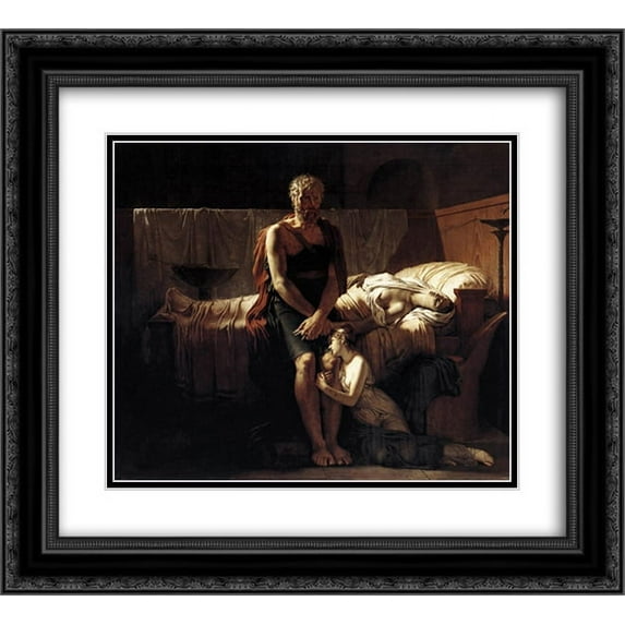 Pierre Narcisse Guerin 2x Matted 22x20 Black Ornate Framed Art Print 'The Return of Marcus Sextus'