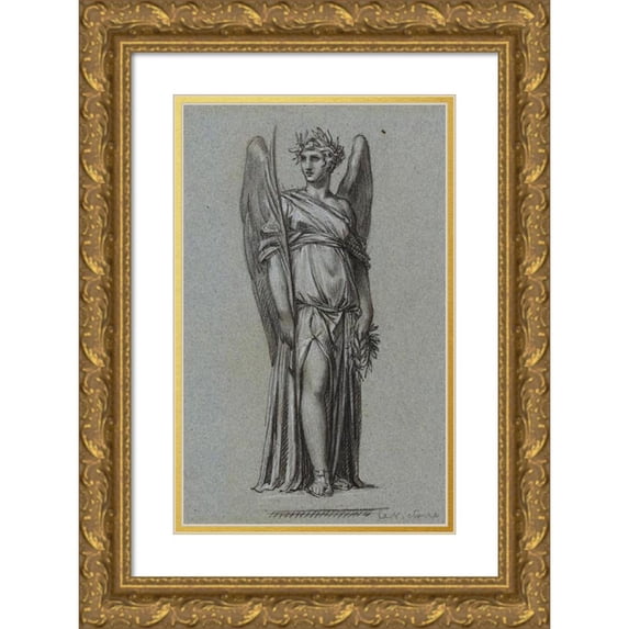 Pierre-Paul Prud'hon 13x18 Gold Ornate Wood Frame and Double Matted Museum Art Print Titled - Victory (1810)