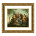 thumbnail image 1 of Pierre-Paul Prud'hon 17x15 Gold Ornate Wood Frame and Double Matted Museum Art Print Titled - Apollo and the Nine Muses on Mount Parnassus, 1 of 4