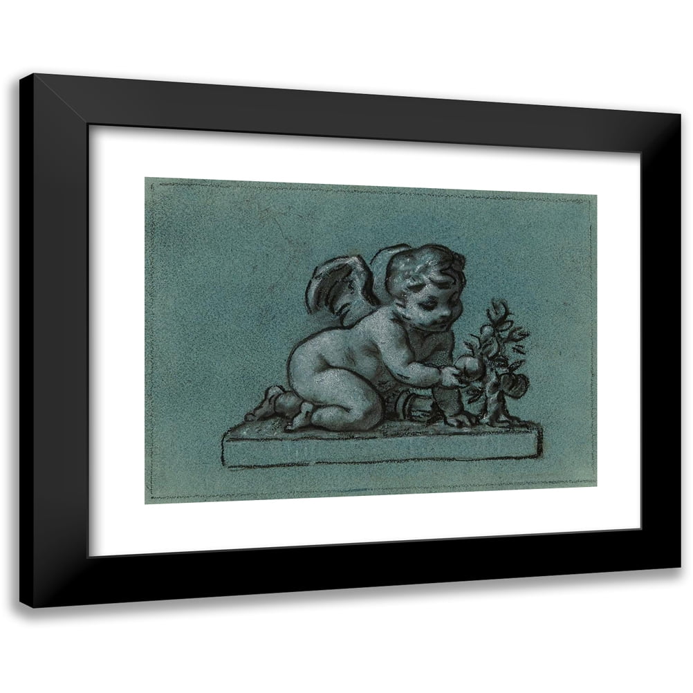 Pierre-Paul Prud'hon 24x18 Black Modern Framed Museum Art Print Titled - Les Oranges (1800)
