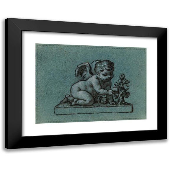 Pierre-Paul Prud'hon 24x18 Black Modern Framed Museum Art Print Titled - Les Oranges (1800)