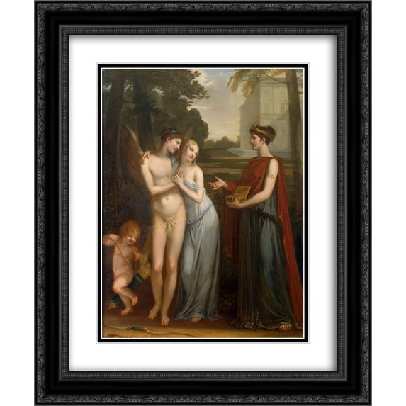 Pierre Paul Prud'hon 2x Matted 20x24 Black Ornate Framed Art Print 'Innocence Preferring Love to Wealth'