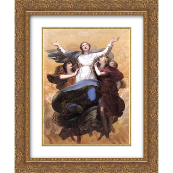 Pierre Paul Prud'hon 2x Matted 20x24 Gold Ornate Framed Art Print 'L'Assomption de la Vierge'
