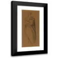 thumbnail image 1 of Pierre Puvis de Chavannes 10x18 Black Modern Framed Museum Art Print Titled - Draped Woman, Standing, Front (1866-1869), 1 of 5