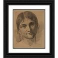 thumbnail image 1 of Pierre Puvis de Chavannes 20x24 Black Ornate Framed Double Matted Museum Art Print Titled: Woman's Head, 1 of 5