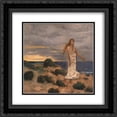 thumbnail image 1 of Pierre Puvis de Chavannes 2x Matted 20x20 Black Ornate Framed Art Print 'Woman by the Sea', 1 of 2