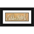 thumbnail image 1 of Pierre Rousseau 14x8 Black Ornate Wood Framed Double Matted Museum Art Print Titled: Overdoor Painting (1790s), 1 of 5