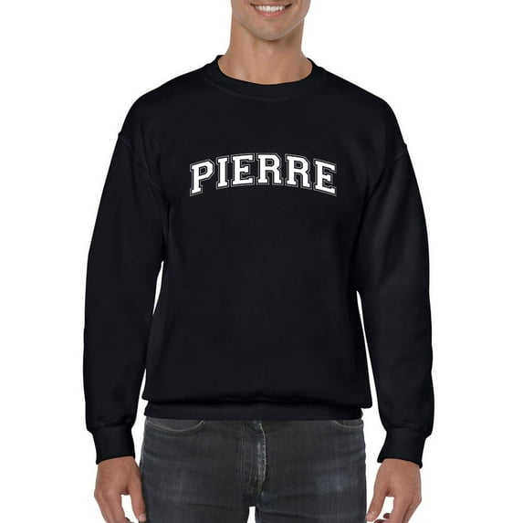 Pierre Text Men Sweatshirt, Male Large