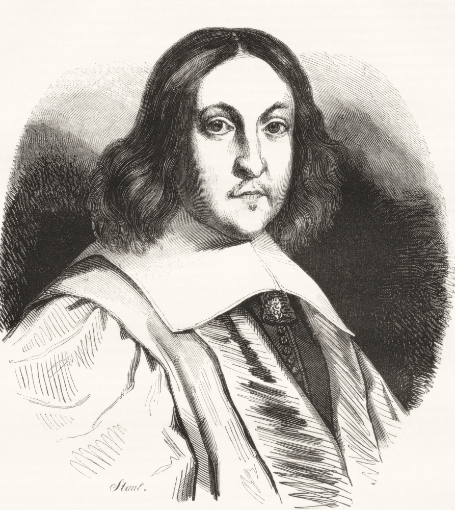 Pierre de Fermat c16011607 -1665 French lawyer and mathematician From Le Magasin Pittoresque published 1843 Canvas Art - Ken Welsh Design Pics (26 x 28)