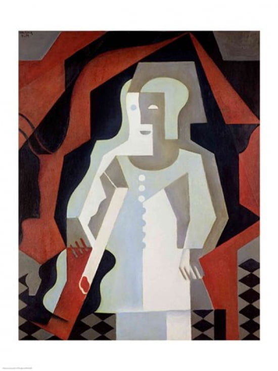 Pierrot 1919 Canvas Art - Juan Gris (18 x 24)
