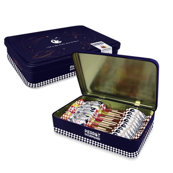 Pierrot Gourmand Tin of Lollipops 20CT -- 9.17oz French Candy MADE IN FRANCE