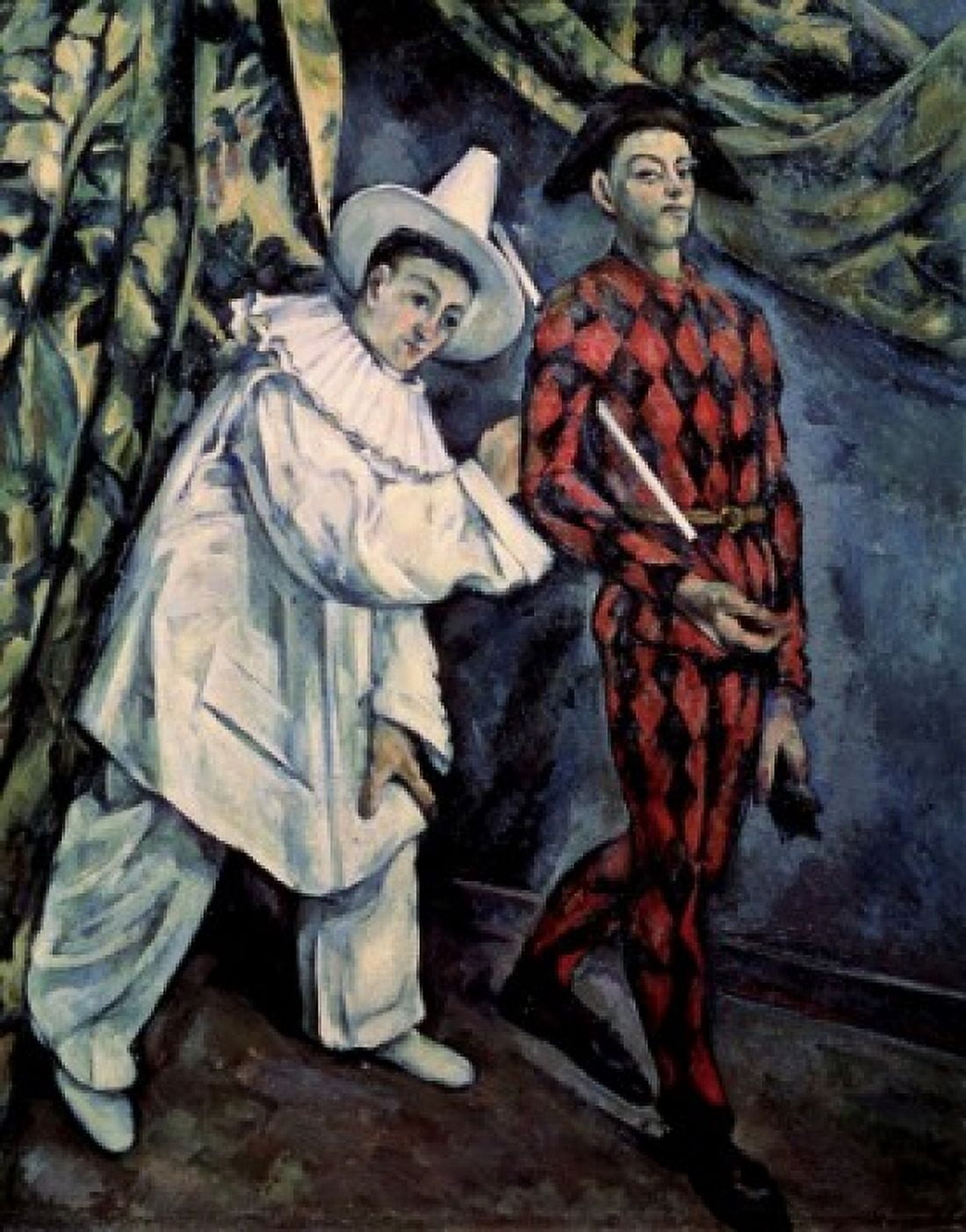 Pierrot and Harlequin (Mardi Gras) 1888 Paul Cezanne (1839-1906 French) Oil on canvas Pushkin Museum of Fine Arts Moscow Russia Canvas Art - Paul Cezanne (18 x 24)