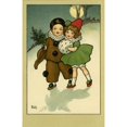 thumbnail image 1 of Pierrot & Pierrette In The Snow Poster Print By Mary Evans Picture Librarypeter & Dawn Cope Collection, 1 of 3