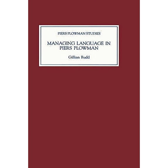 Piers Plowman Studies Managing Language in Piers Plowman, Book 9, (Hardcover)