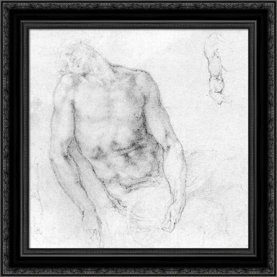 Piet? 20x20 Black Ornate Wood Framed Canvas Art by Michelangelo