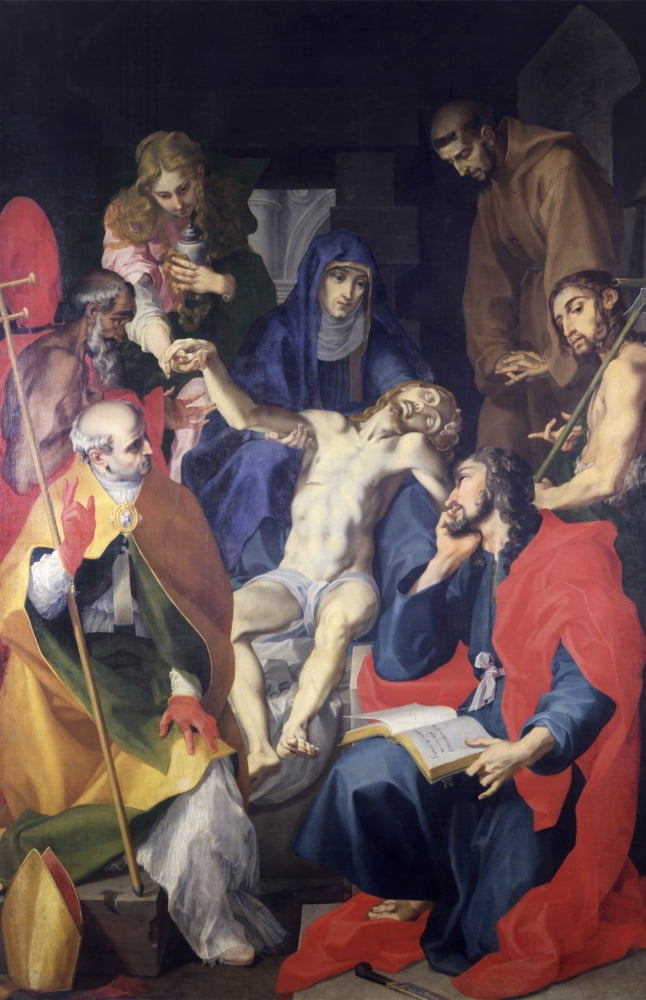 Piet?™ With Saints Pier Grisologo Canvas Art - (24 x 36)
