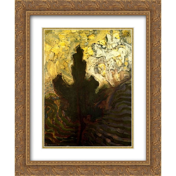 Piet Mondrian 2x Matted 20x24 Gold Ornate Framed Art Print 'not identified'