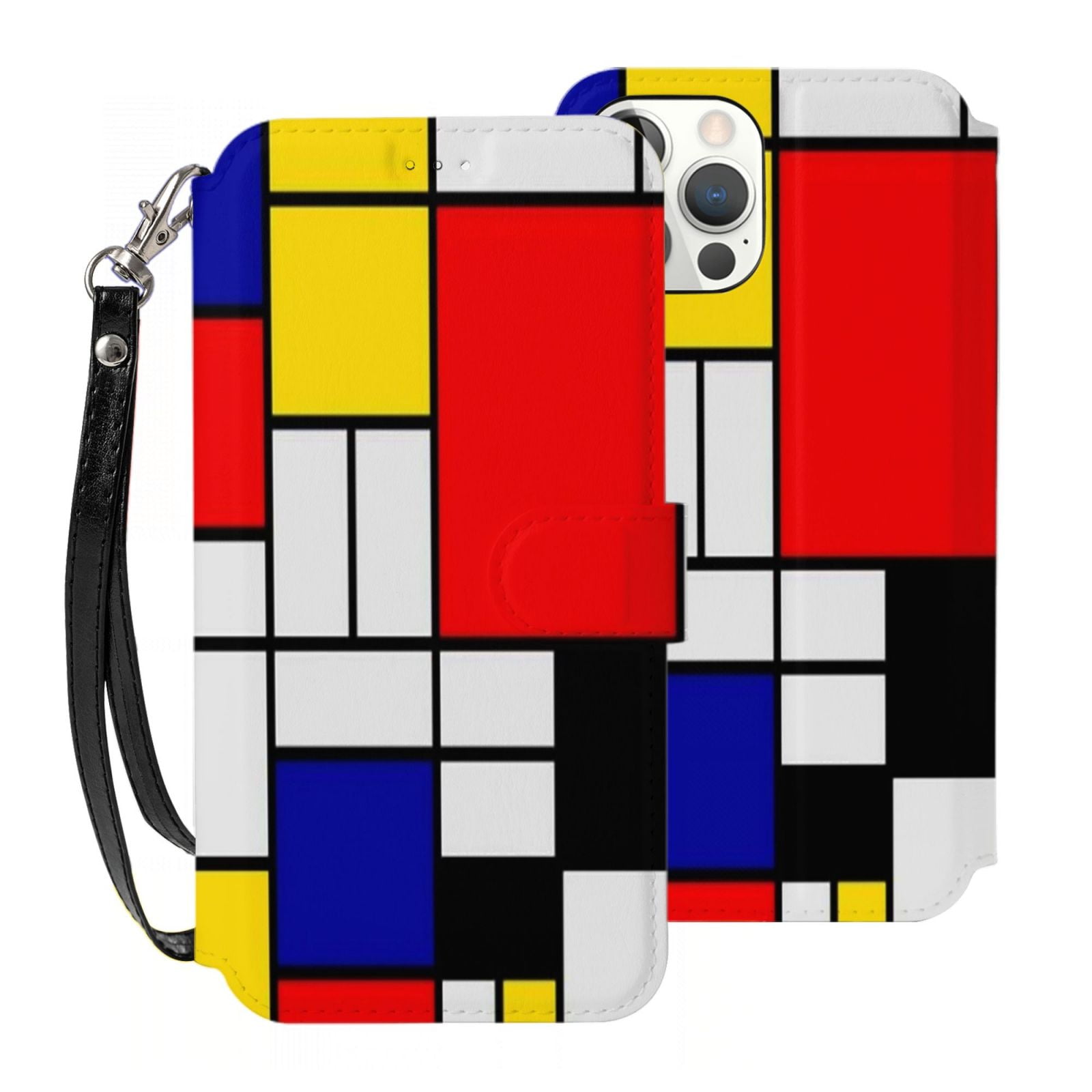Piet Mondrian Abstract Art Leather Wallet Phone Case Wallet Case for ...