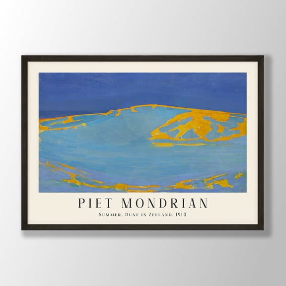Piet Mondrian Art Print: Summer Dune In Zeeland #1284, Unframed Canvas Size 12x18