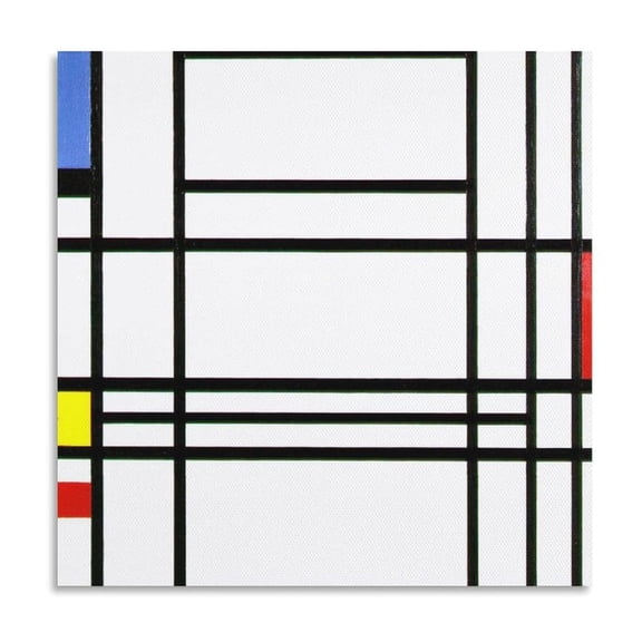 Piet Mondrian Composition 10 Geometric Abstract Art Poster Poster Decorative Painting Canvas Wall Art Living Room Posters Bedroom Painting 16x16inch(40x40cm)